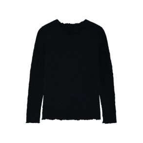 By Basics - 4502 shirt w/round neck l/s - black
