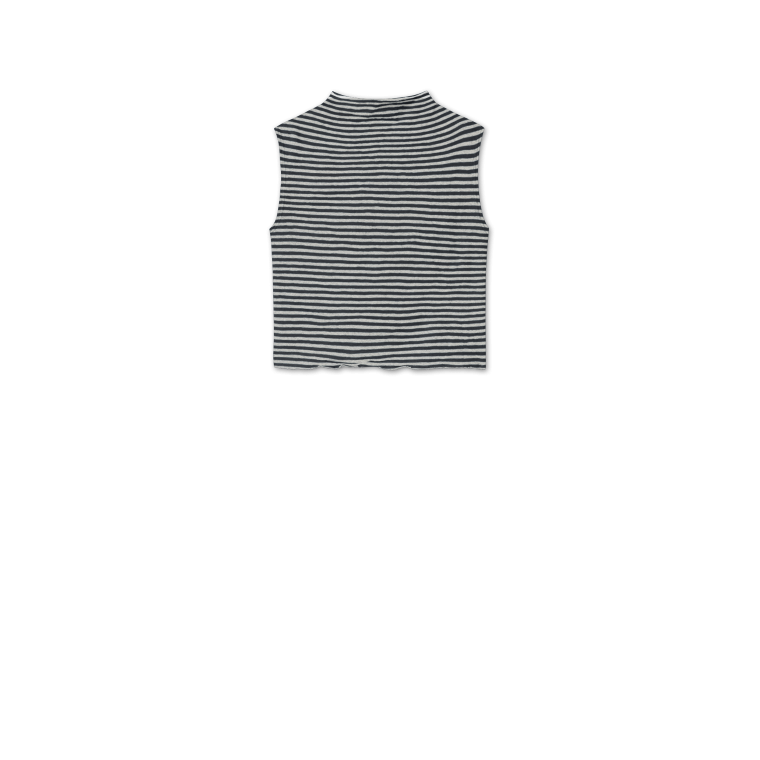 By Basics - 2009 box vest w/draped neck - dawn grey/caviar
