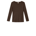 By Basics - 4502 shirt w/round neck l/s - bronze