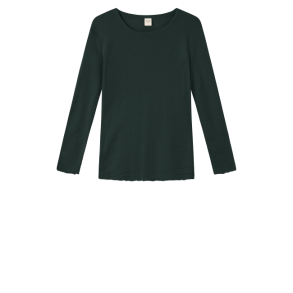 By Basics - 4002 shirt r-neck l/s - 74 bottle green