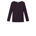 By Basics - 4002 shirt r-neck l/s - 904 plum melange