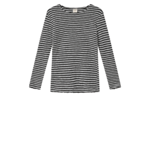By Basics - 4002 shirt r-neck l/s - dawn grey/caviar