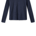 By Basics - 4025 wide shirt w/turtleneck - 104 midnight blue melange