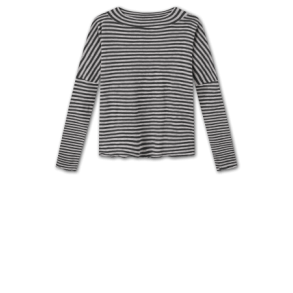 By Basics - 4025 wide shirt w/turtleneck - s/61/62 dawn grey/caviar