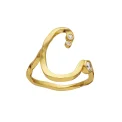 Maanesten - C Alphabet Ring - Forgyldt