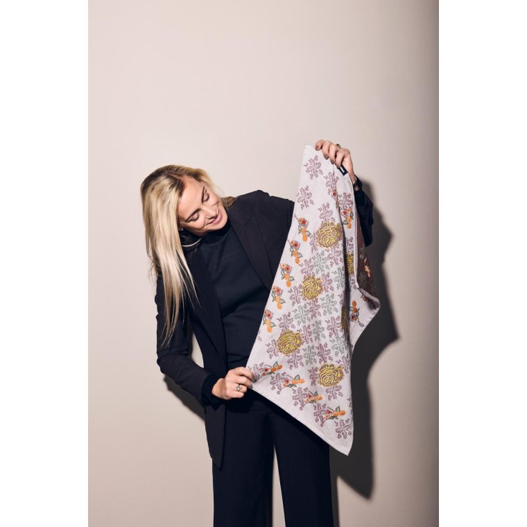 HUMDAKIN - Jacquard & Embroidery Organic Tea Towel - Magnificence