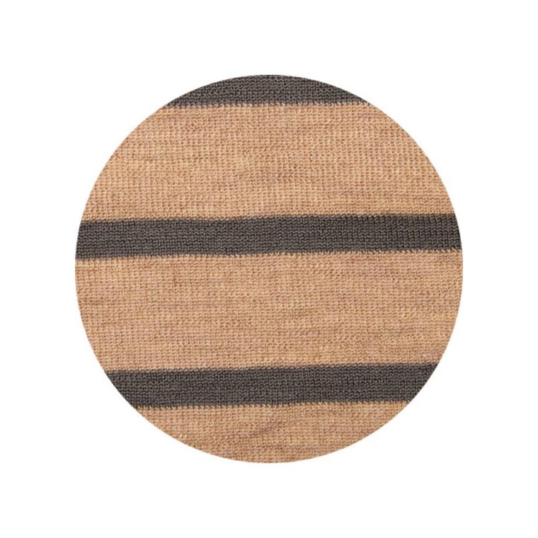 By Basics - 4002 Shirt R-Neck L/S - light camel mel/black coffee