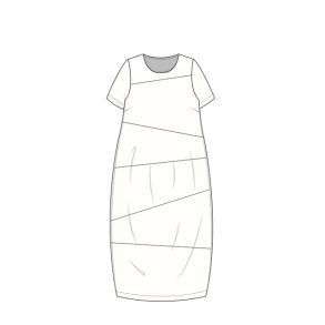 OWN By Basics - 13000 - dress w/ cuttings s/s - soft coral