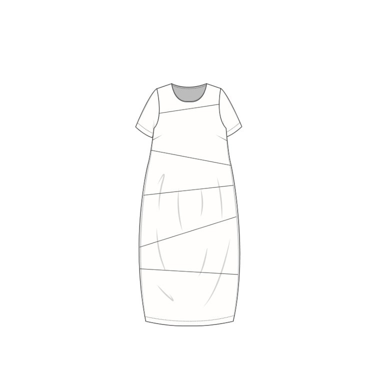 OWN By Basics - 13000 - dress w/ cuttings s/s - capers