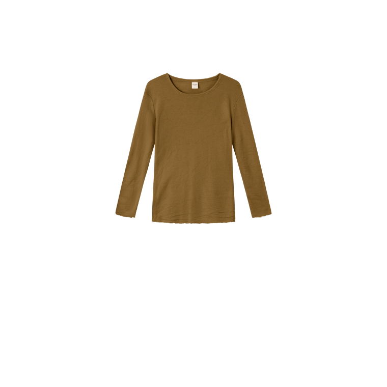 By Basics - 4002 Shirt R-Neck L/S - Bronze