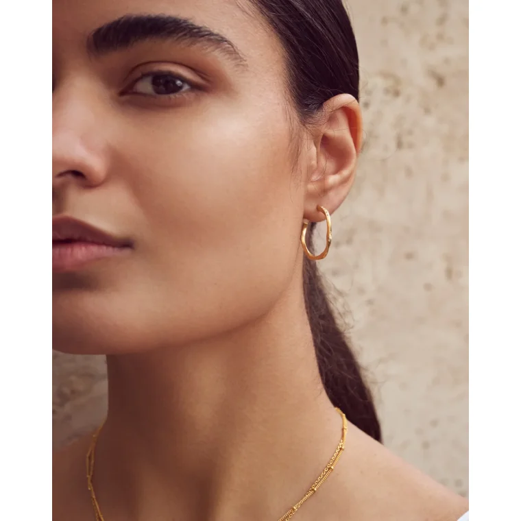 Maanesten - Echo Midi Earrings - Forgyldt