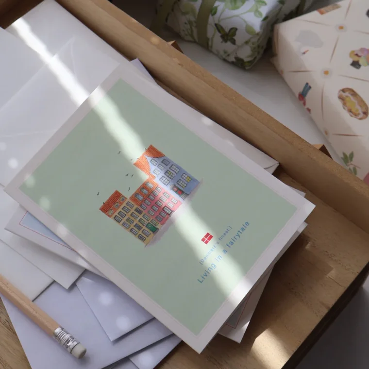 All By Voss - Foldet kort, Danish - Living In A Fairytale