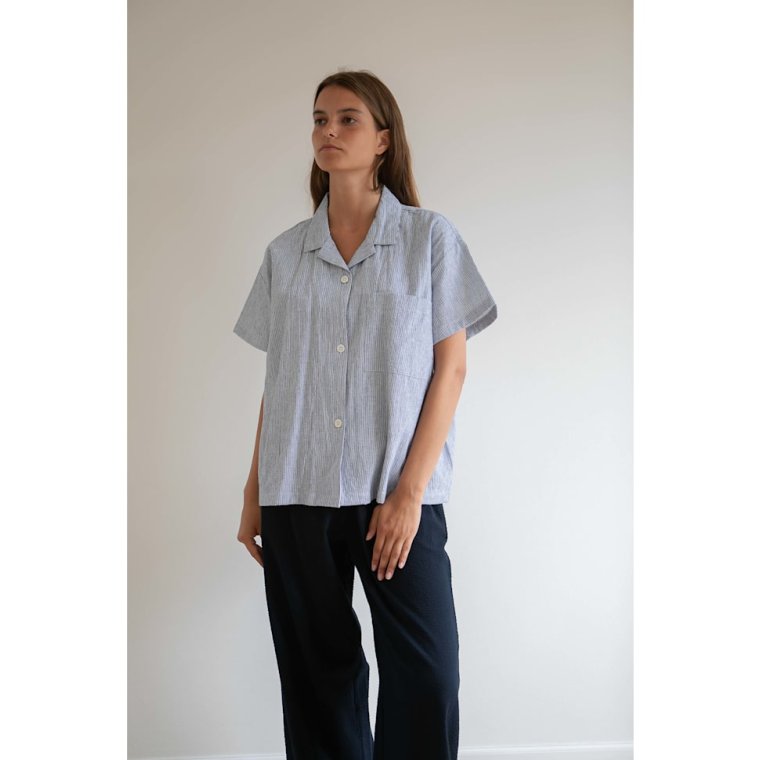 Studio Feder - VICTORIA SHIRT - COT/LIN - CLASSIC STRIPE