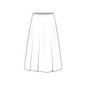By Basics - 5004 skirt w/width long - artic melange