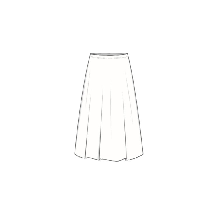 By Basics - 5004 skirt w/width long - artic melange
