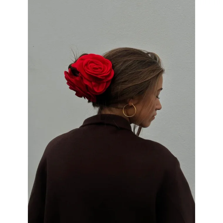 PICO - Giant Satin Rose Claw - Nude