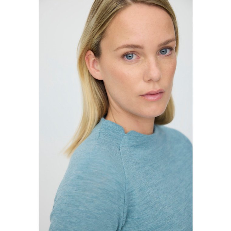 By Basics - 4063 shirt w saddle back - artic melange