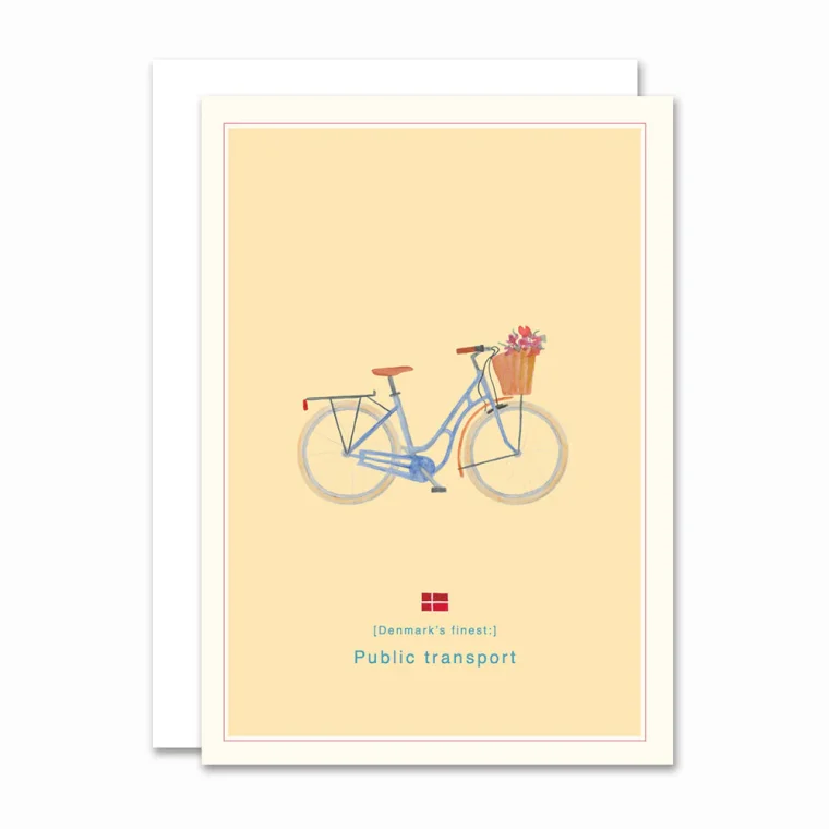 All By Voss - Foldet kort, Danish - Bicycle