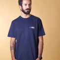 ELSK - EARTH KARMA BRUSHED T-SHIRT - DARK NAVY/Hvidt Print