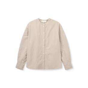 Studio Feder - ISOLDE SHIRT - COTTON - BROWN BEACH STRIPE