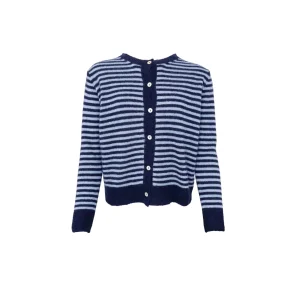 Black Colour - BCDELL striped knit cardigan - Navy