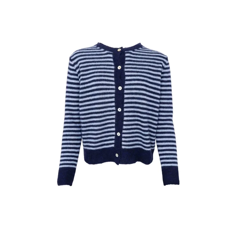 Black Colour - BCDELL striped knit cardigan - Navy