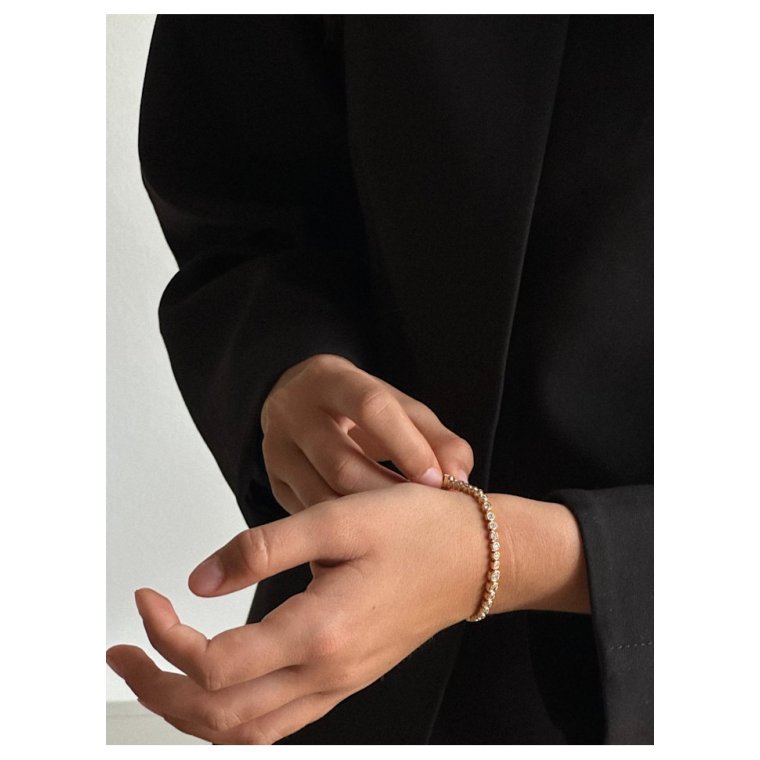 PICO - Elva Crystal Bracelet - forgyldt