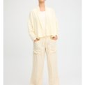 By Basics - 8503 Bubble Wool cardigan short - earth melange