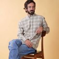ELSK - FLANNEL MEN'S BD SHIRT - OFF WHITE / BEIGE CHECK
