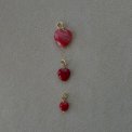 PICO - French Heart Pendant - red - forgyldt