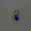 PICO - French Heart Pendant - blue - forgyldt