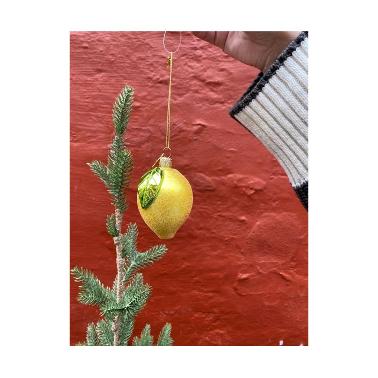 Vondels - Julekugle i glas - Citron