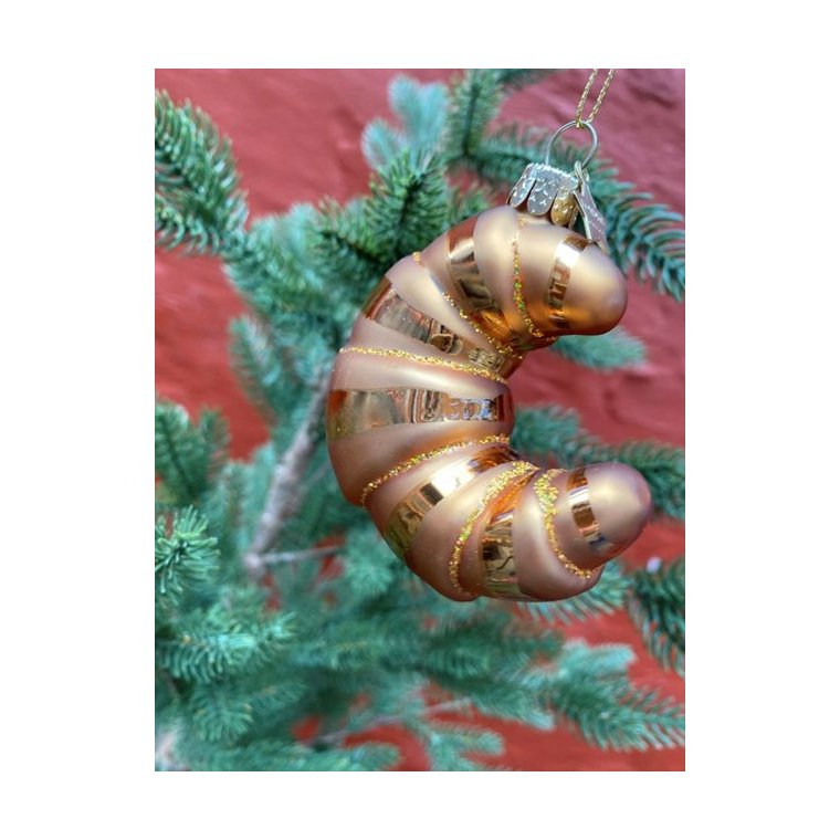 Vondels - Julekugle i glas - Croissant