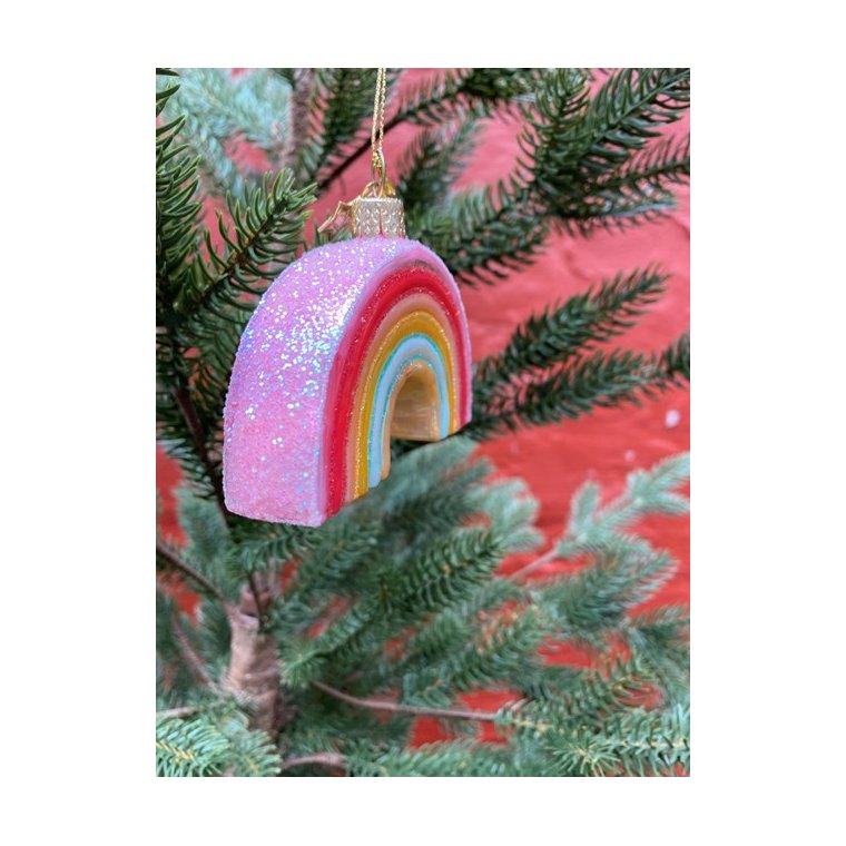 Vondels - Julekugle i glas - Multifarvet Regnbue