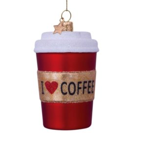 Vondels - Julekugle i glas - Kaffe to go