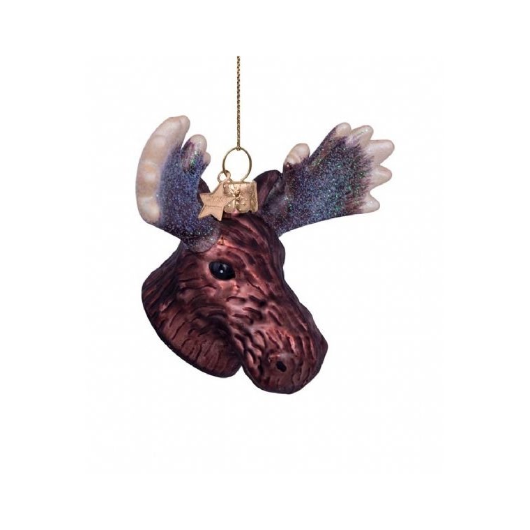 Vondels - Julekugle i glas - Elg