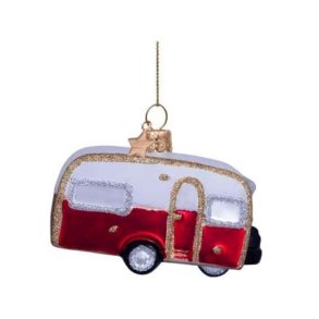 Vondels - Julekugle i Glas - Campingvogn