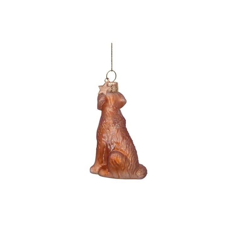 Vondels - Julekugle i glas - Golden Labrador