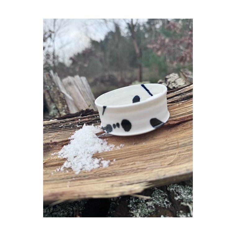 Trine Thorup Keramik - Saltkar i Bl blge - hndrejet keramik