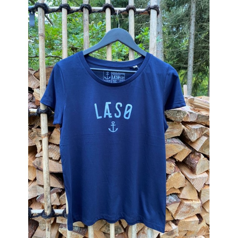 Women T-Shirt m/Ls og anker - navy