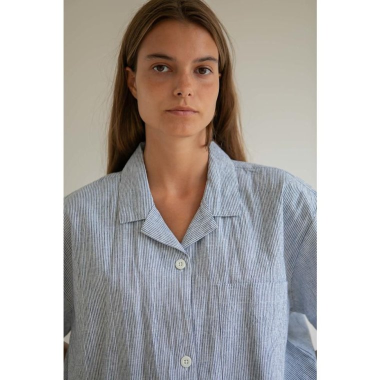 Studio Feder - VICTORIA SHIRT - COT/LIN - CLASSIC STRIPE