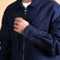 ELSK - HERRINGBONE ZIP MEN'S OVERSHIRT - DARK NAVY