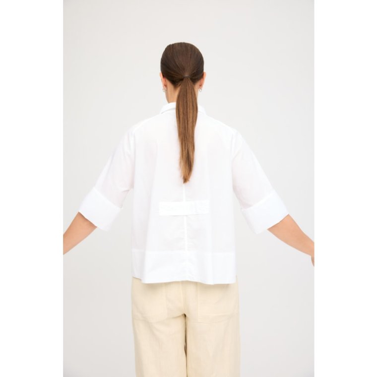 OWN By Basics - 13038 lab coat blouse - white