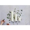KunstIndustrien - Upcycled olive wax pillar candles - 6 cm x 18 cm