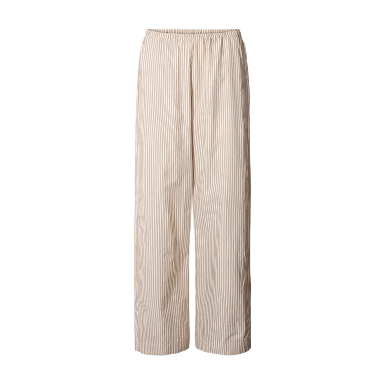 Studio Feder - BELLA PANTS - POPLIN - BROWN BEACH STRIPE
