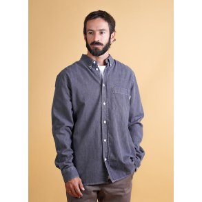 ELSK - CHAMBRAY MEN'S BD SHIRT - WASHED GREY