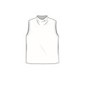 By Basics - 2009 box vest w/draped neck - dawn grey/caviar