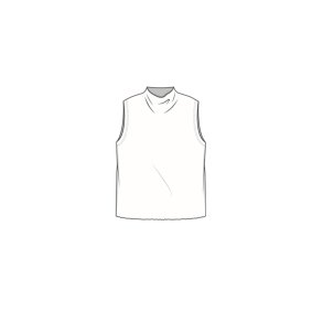 By Basics - 2009 box vest w/draped neck - dawn grey/caviar