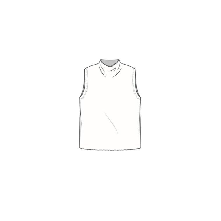 By Basics - 2009 box vest w/draped neck - dawn grey/caviar