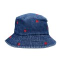 BLACK COLOUR - BCMALOU denim bucket hat - Dk. Blue Denim/Heart